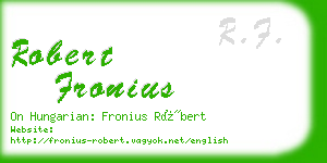 robert fronius business card